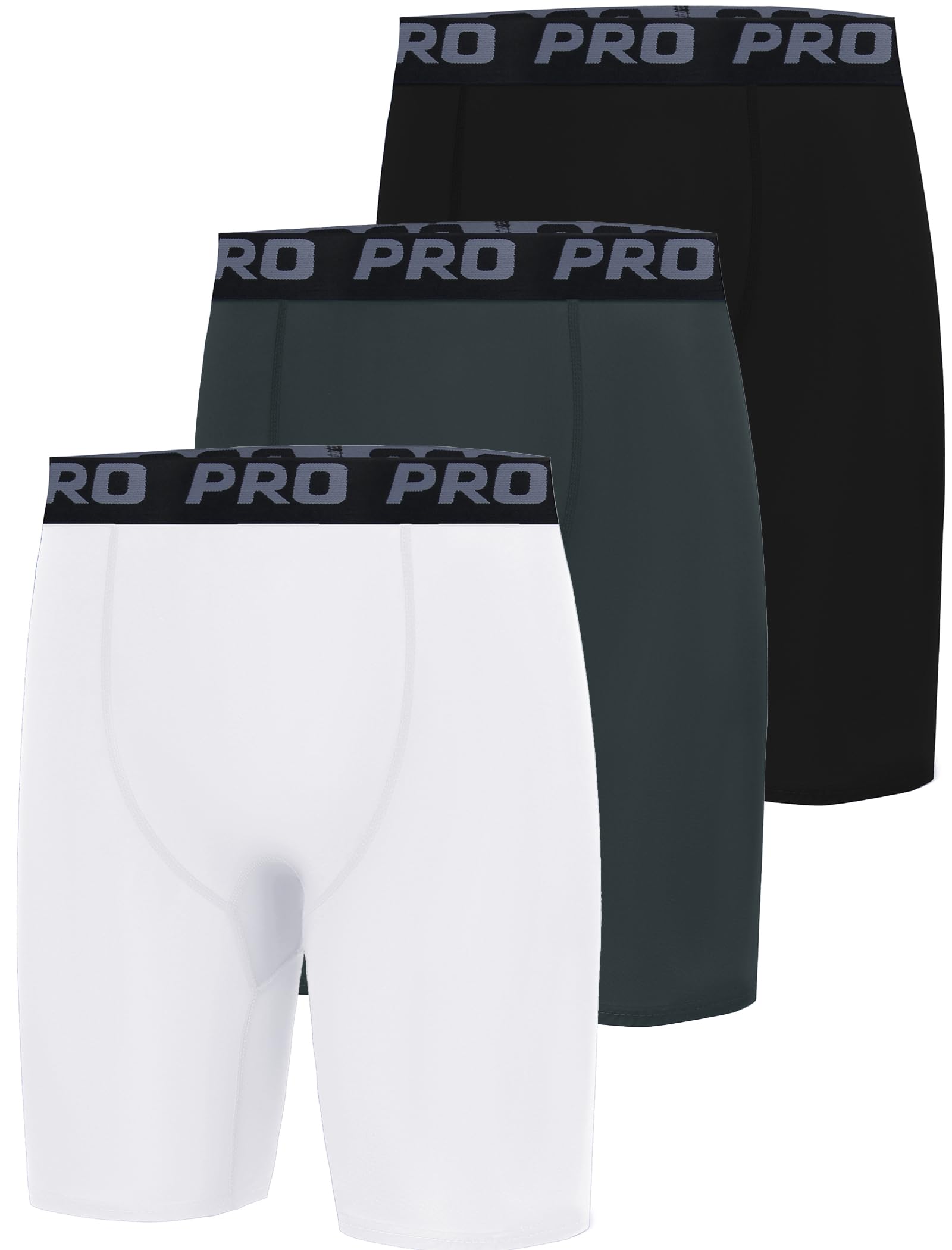 Photo 1 of EXARUS Youth Boys Compression Shorts Performance Athletic Base Layers Underwear Running Sports Soccer 10Y