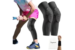 Tinymori Kids Arm Knee Sleeve Pads 5-15 Years Children Youth Sports Compression Leg Protective Knee Elbow Guard with Wristbands for Volleyball, Basketball, Baseball, Football, Cycling