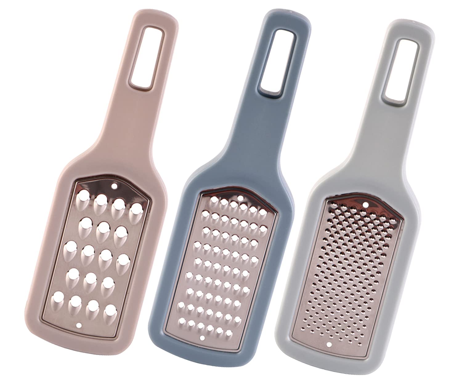 Lemon Zester Grater, Grater Zester for Kitchen Ginger Garlic Nutmeg Citrus Garlic Chocolate Vegetables Fruits, Razor-Sharp Stainless Steel Blade Kitchen Tools & Gadgets (3 Piece)