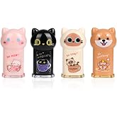 4Pcs Cute Cat Pencil Sharpeners, Small Manual Sharpener for School | Kawaii Cat Stationery Set Cute School Supplies for Office School Home Supplies
