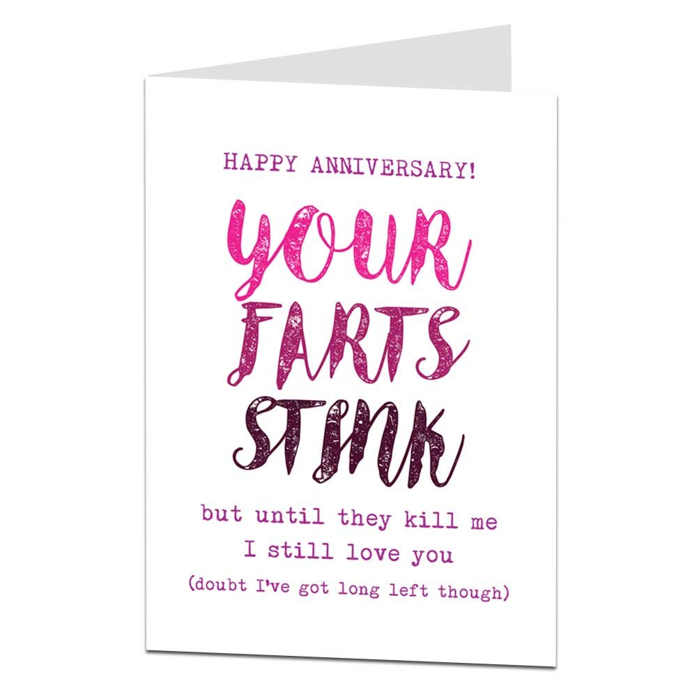 Funny Anniversary Card for Husband Boyfriend Maybe Wife!