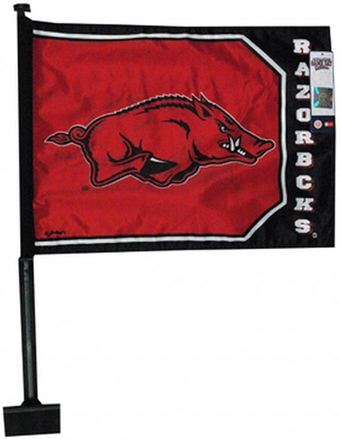 NCAA Arkansas Razorbacks Car Flag Sports Fan Automotive