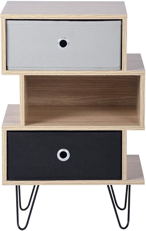 Aingoo 3 cajones Mesas de Noche Mesita de Noche Sofá Lateral Sofá