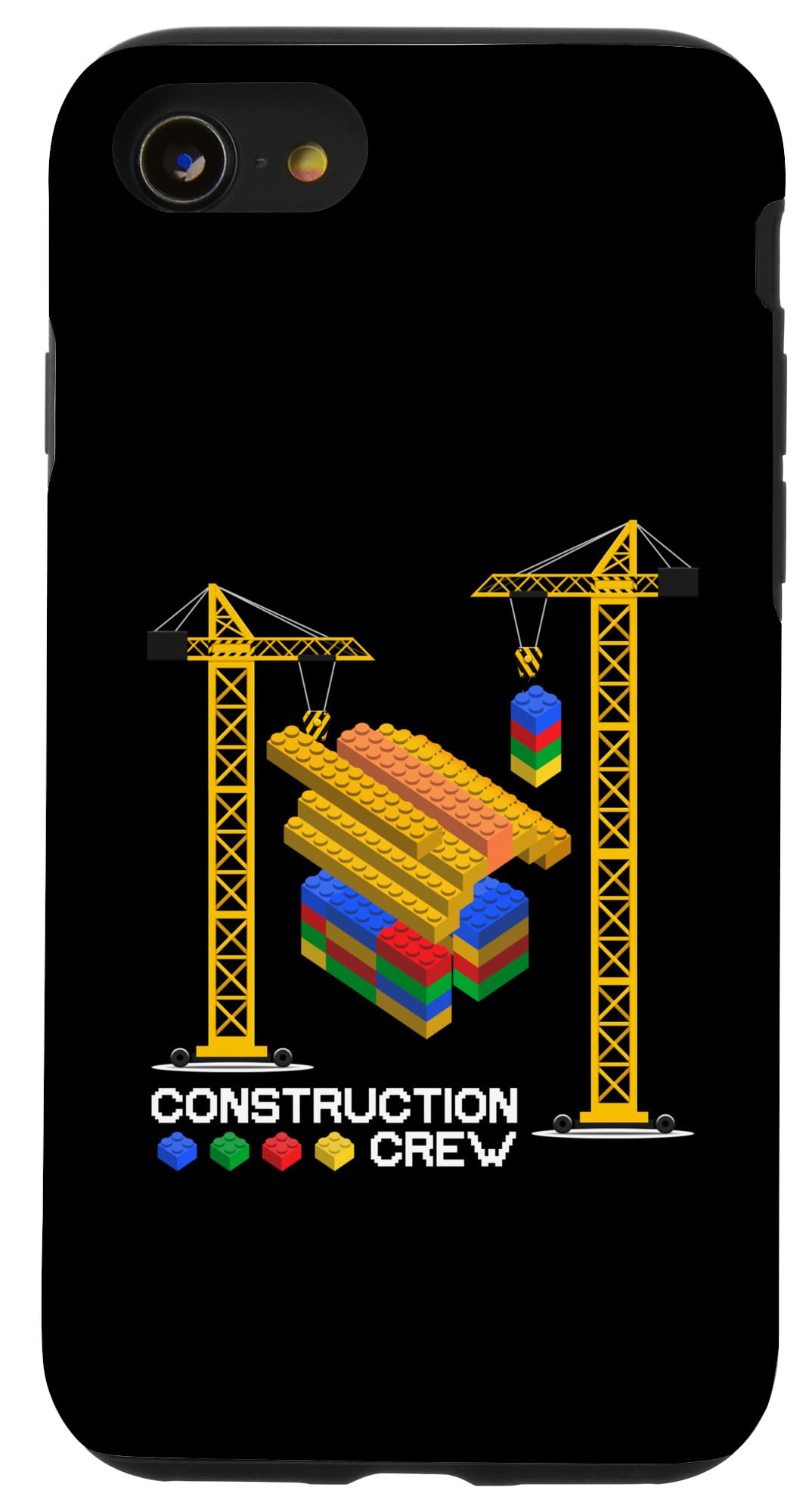 Construction Crew Building Blocks Master Builder Kids Boys Case for iPhone SE (2020) / 7/8