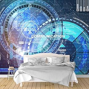 Wall Murals for Bedroom Secitific Mechanical Feeling Pictures Removable Wallpaper Peel and Stick Wall Stickers - 66x96 inches