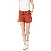 Amazon Essentials Women's 5" Inseam Drawstring Linen Blend Shorts (Available in Plus Size)