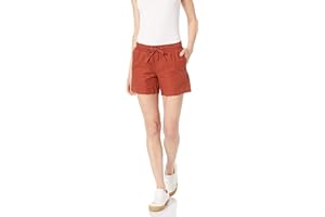 Amazon Essentials Women's 5" Inseam Drawstring Linen Blend Shorts (Available in Plus Size)