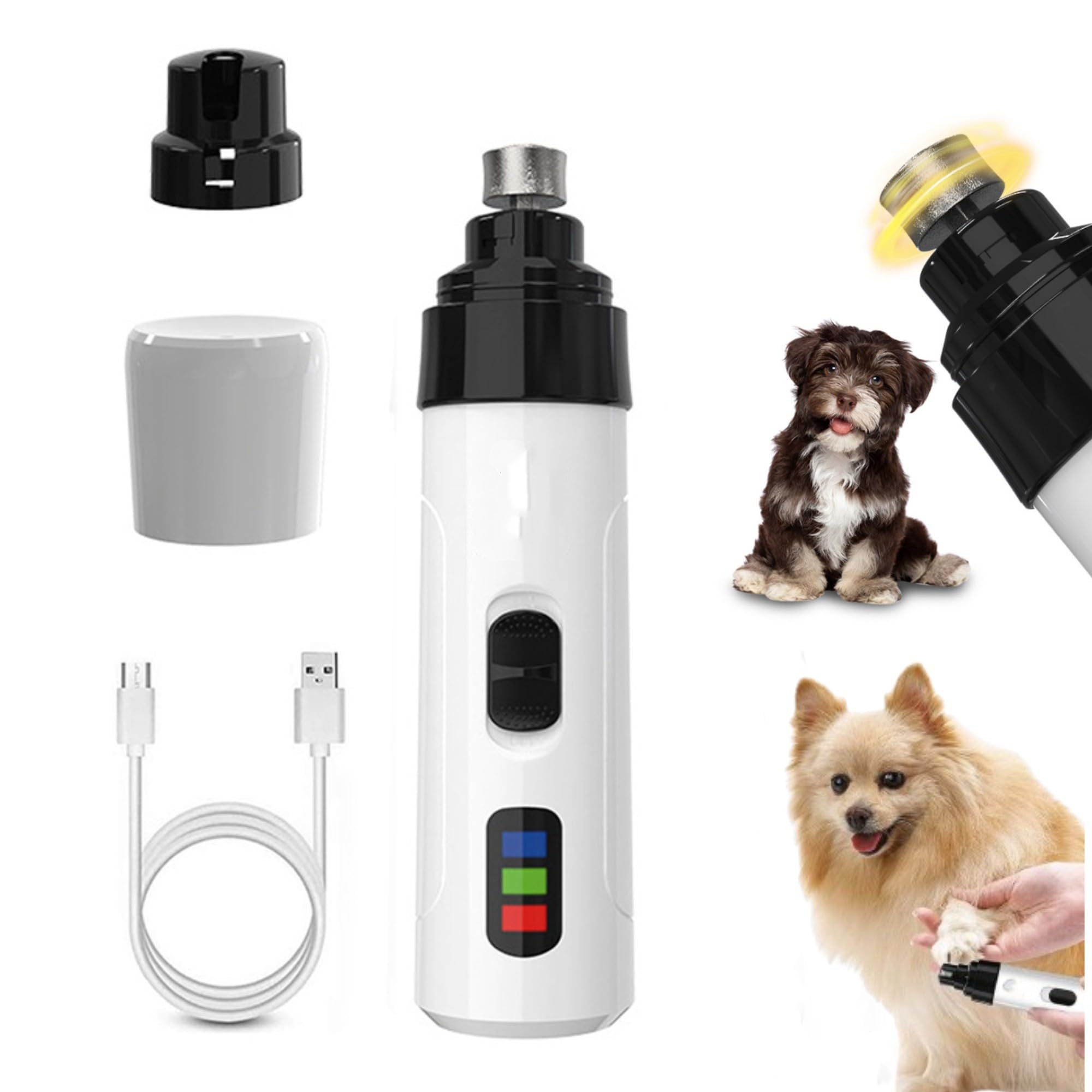 Photo 1 of Silent Groom Pro Nail Grinder, 2025 New Dog Nail Trimmer, Rechargeable USB Charging Pet Nail Grinders for Dog, Electric Dog Nail Clippers, Pet Paws Grooming Smoothing Tool (1 Set)