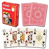 Modiano Cristallo 100% Plastic 4-Pip Jumbo Index Playing Cards (Red)