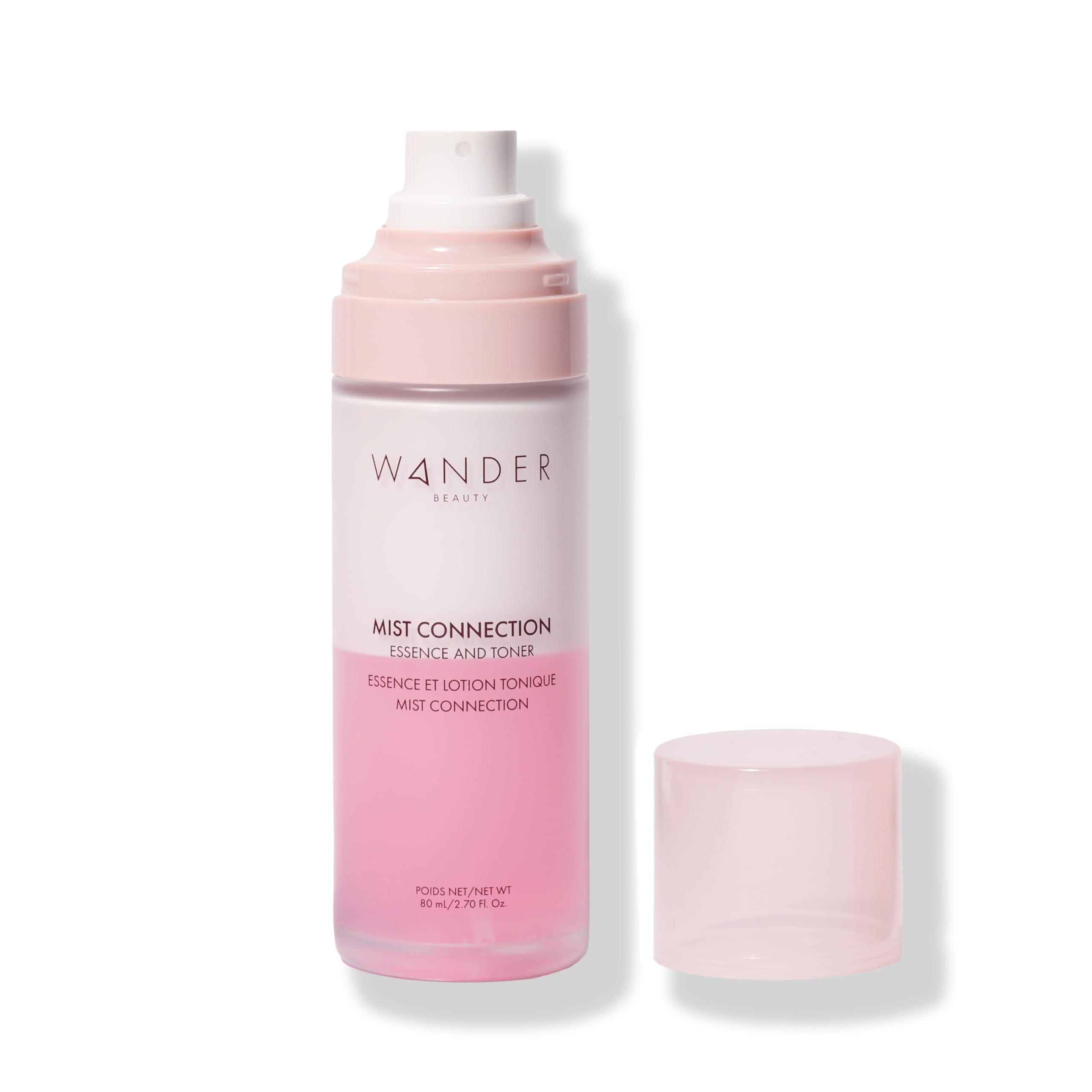 Wander Beauty Mist Connection Essence and Toner - 8-in-1 pH Balancing & Hydrating Facial Mist - Glowy Skin Care with Niacinamide, Hyaluronic Acid, Evening Primrose & Avocado - Alcohol-Free - 2.7 fl oz