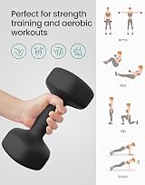 SONGMICS 2x10 kg Neoprene Hex Dumbbells Set Ink Black SYL110B01 view 4