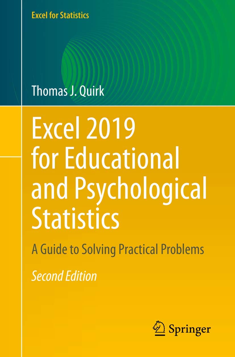 Excel 2019 for Educational and Psychological