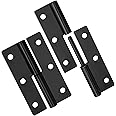2 PCS Black Lift Off Hinge 2.5Inch Stainless Steel Detachable Small Lift Off Hinges Right Handed Slip Joint Flag Hinges Rising Butt Cabinet Door Hinges