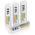 EBL AA 2800mAh High Performance Ni-MH Rechargeable Batteries, 4 Pack