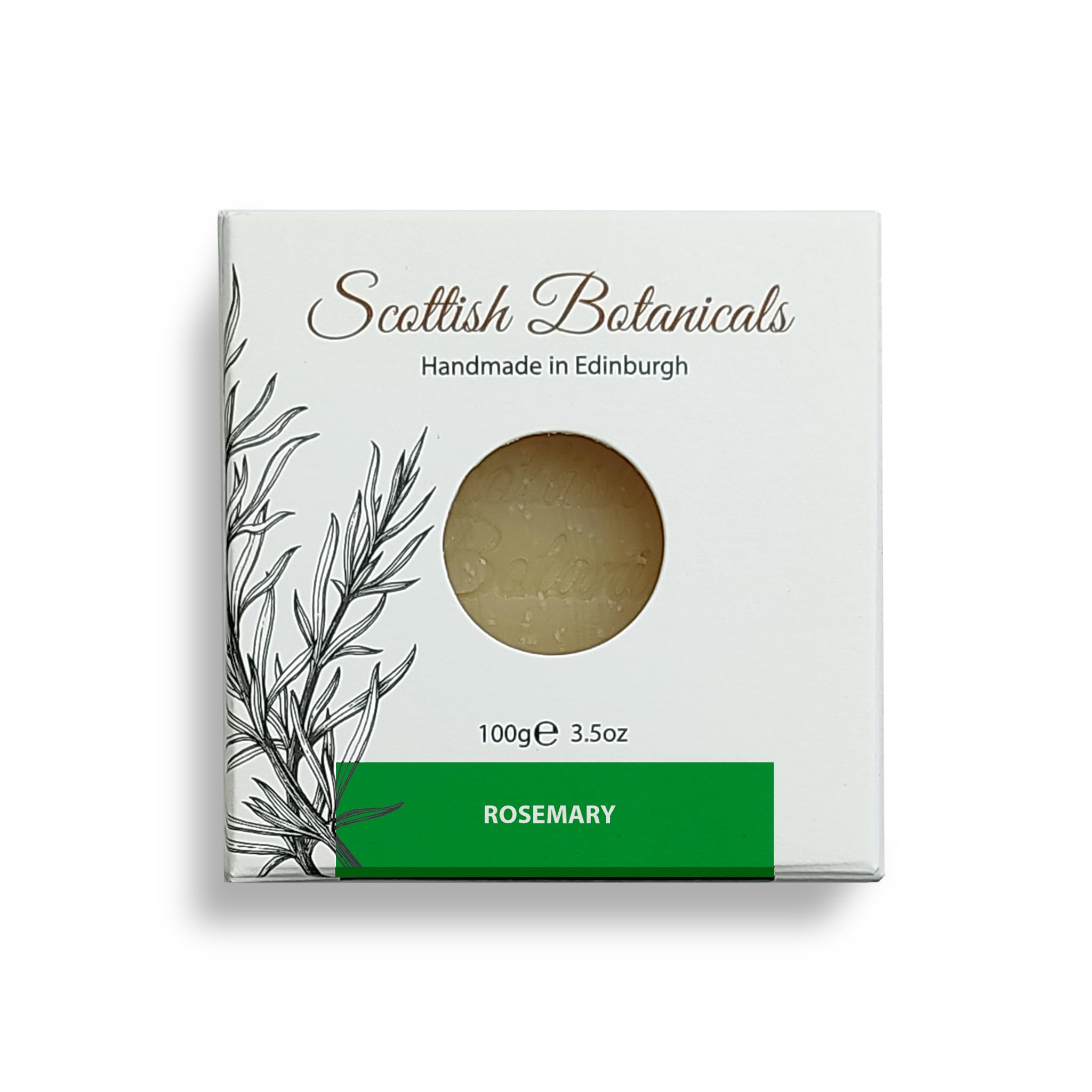 Rosemary Soap, Cold Process natural face bar soap, With Premium Essential Oils, All Skin, Scottish handmade soap, With seaweed extracts. Scottish Botanicals by DIANA DRUMMOND