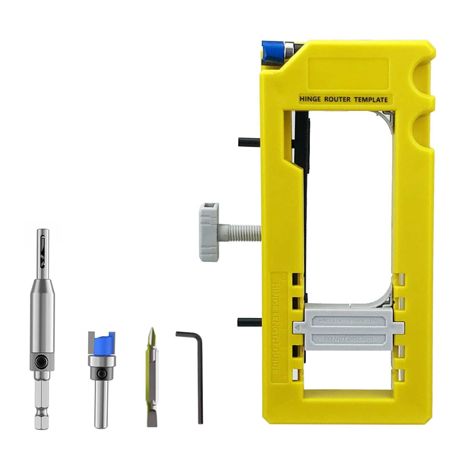 Woodworking Adjustable Plastic Door Hinge Jig Hinged Door Lock Opening Positioner Router Template for Door Lock Installation Handle Interior Decoration