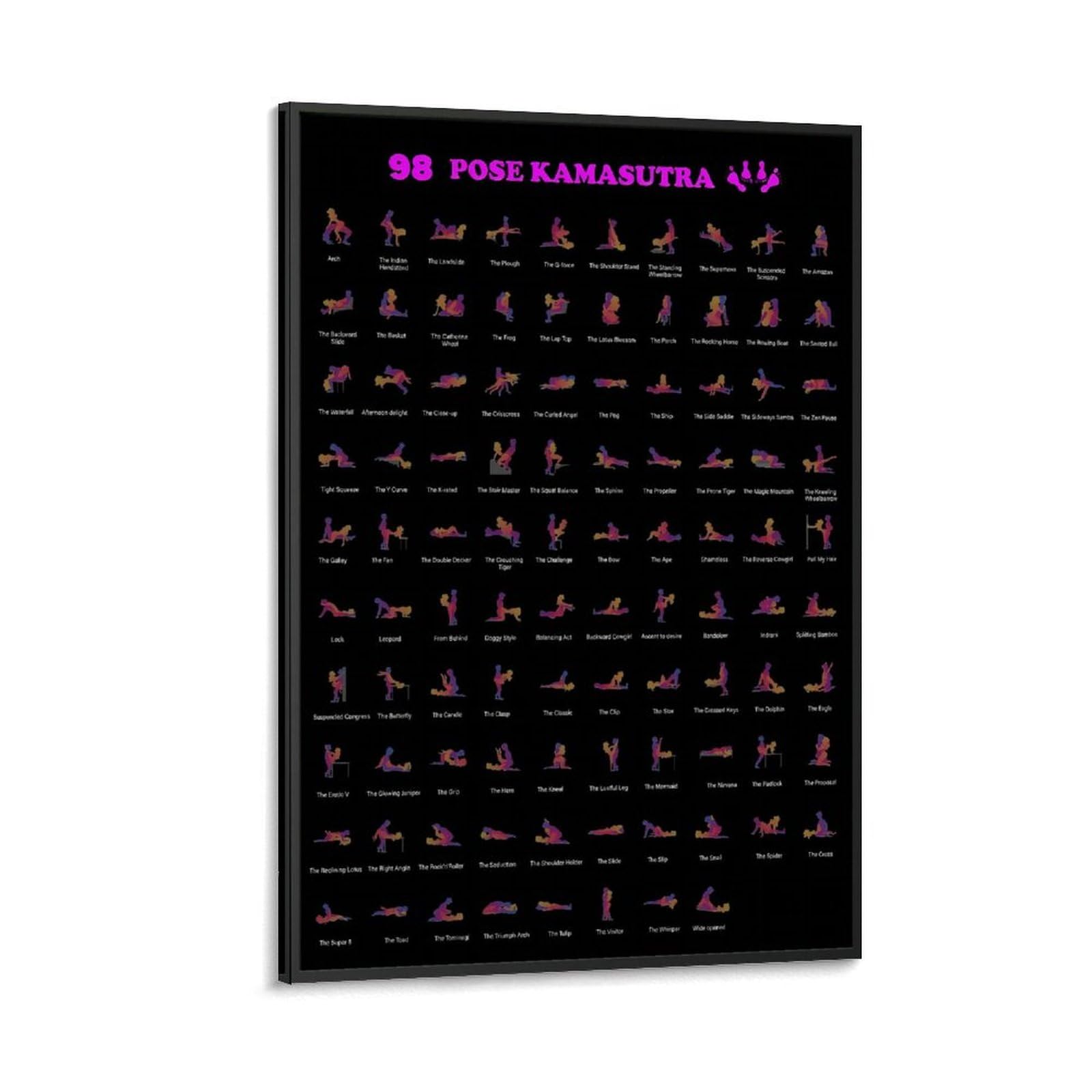 Pose Kamasutra Instruction Poster Sex Guide Workout