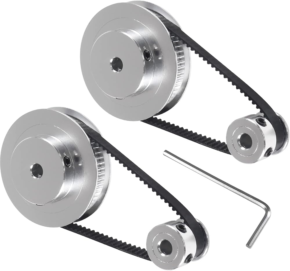 ALAMSCN GT2 Timing Pulley 20 60 Tooth 5mm Bore Belt 200mm for 3D Printer