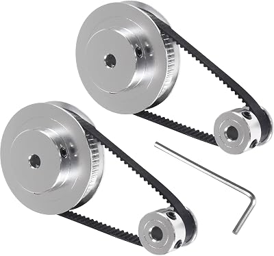 ALAMSCN GT2 Timing Pulley 20 60 Tooth 5mm Bore Belt 200mm for 3D Printer