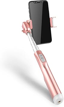 Amazon Co Jp 自撮り棒 Kugi Bluetooth スマホ 自撮り棒 セルカ棒 モバイルバッテリー 補助光機能付き 3段階の補助光 設定 360度回転 スマホスタンド 伸縮自在 シャッターボタン付き 夜間led補助光 はっきりと明るく美白効果 バックミラー機能付き 背面カメラで自