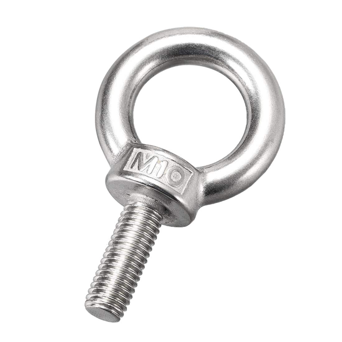 Sourcingmap Lifting Eye Bolt M10 x 25mm Male Thread 304 Stainless Steel for Hanging, Pack of 5