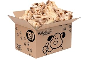 ValueBull Cow Ears, Varied Sizes/Shapes, 120 Count Bulk Pack - All Natural Dog Treats, 100% Angus Beef, Single Ingredient, Fully Digestible, Cleans Teeth & Gums