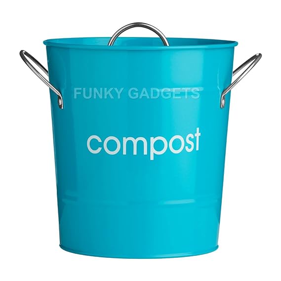 GARDEN/KITCHEN METAL COMPOST BIN/BASKET/BUCKET/CADDY WASHABLE