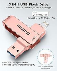 Gulloe 256GB iPhone Flash Drive for Photos, Memory