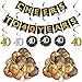 40th Birthday Party Decorations Kit- CHEERS TO 40 YEARS Banner,Sparkling Celebration 40 Hanging Swirls,Gold and Black Latex 40 Birthday Balloons,Perfect for 40 Years Old Party Decorations Supplies