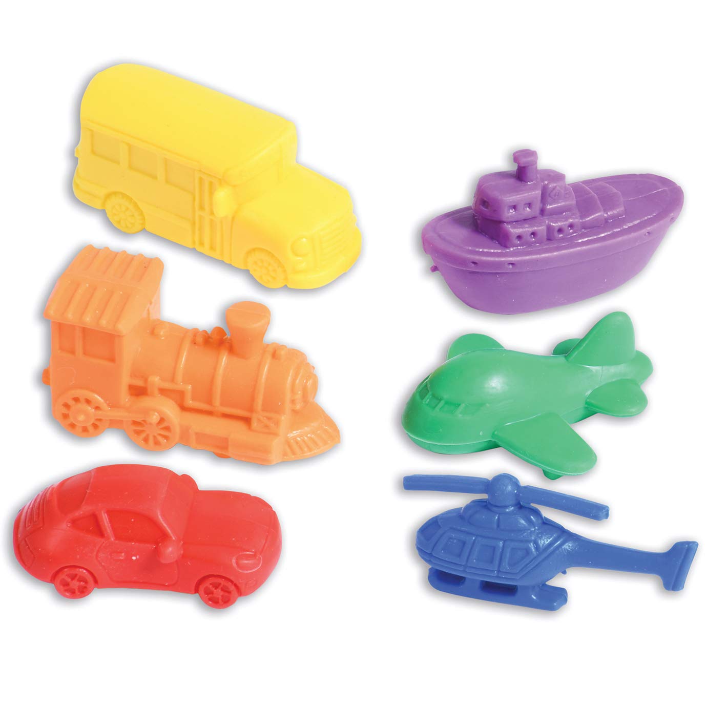 edxeducation Transport Counters - Set of 72 - Learn Counting, Colors, Sorting and Sequencing - Hands-on Math Manipulative for Kids