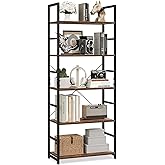 OTK 5 Tier Bookshelf, Tall Bookcase, Office Shelf Storage Organizer, Modern Book Shelf for Living Room, Bedroom, and Home Office, Vintage