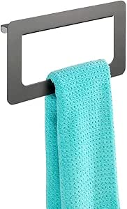 WENKO Toallero mural Uno Montella - Toallero para atornillar, inoxidable, Aluminio, 27 x 16 x 8 cm, Antracita