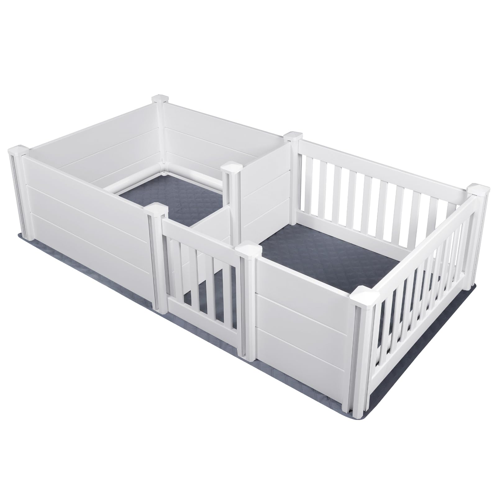 Photo 1 of **SELLING FOR PARTS**Whelping Box for Dogs,Whelping Box with Pig Rails and Waterproof Whelping Pad,76 × 38 × 18in 2 Rooms Whelping Box with Adjustable Height Door ID Collars for Large Medium Small Dogs