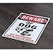 ICObuty Beware of Dog Sign Large 8 x 11 inch 40 Mil Aluminum, For Indoor or Outdoor Use Made Of Rust Free Aluminum-UV Printed Reflective-Easy To Mount Indoors & Outdoors