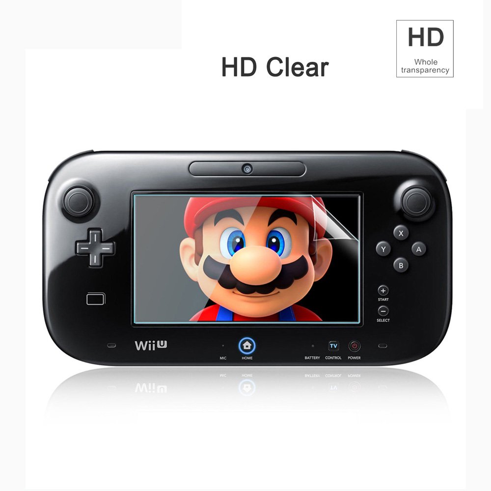 Akwox 4-Pack Screen Protector for Nintendo Wii U Gamepad, Ultra Clear | Anti-Bubble | Anti-Fingerprint | HD | Screen Protective Filter
