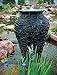 Aquascape 78207 Medium Stacked Slate Urn Fountain for Landscape and Gardens, 45 Inches Tall Dark Gray