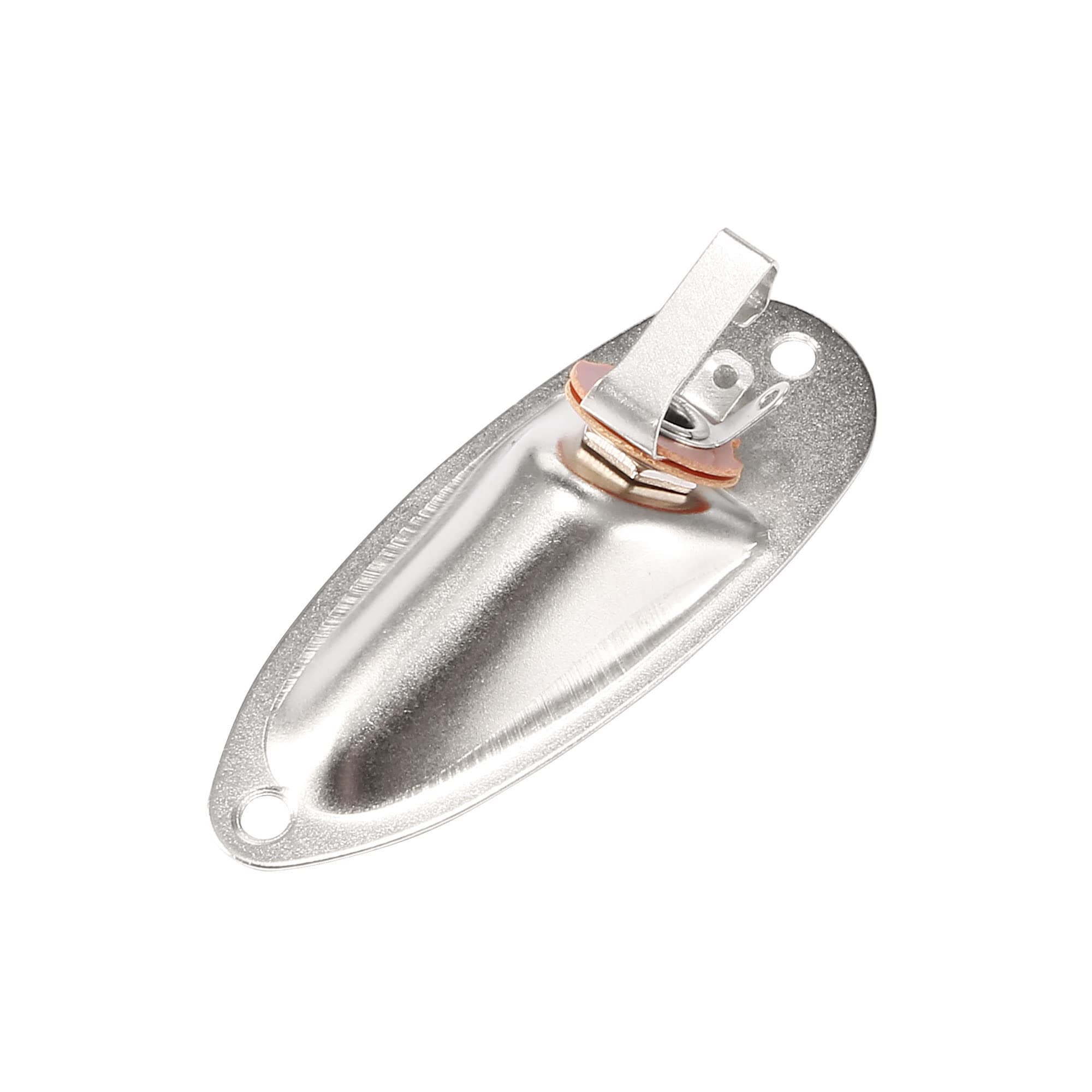 sourcing map 1/4 Inch Guitar Loaded Mono Output Jack Plate Input Socket for ST/SQ Electric Guitar, Silver