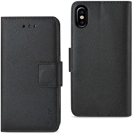 REIKO IPHONE X 3-IN-1 WALLET CASE IN BLACK - TRAVEL, CASUAL, STYLISH