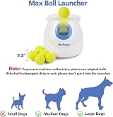 pet prime Large Automatic Dog Ball Launcher with 6 Mini Balls 10-40ft view 4