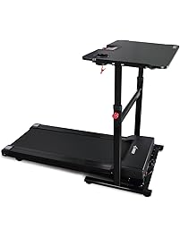 Akonza Electric Standing Walking Treadmill Desk Workstation w/Tabletop Adjustable Height for Home & Office w/Cup Holder
