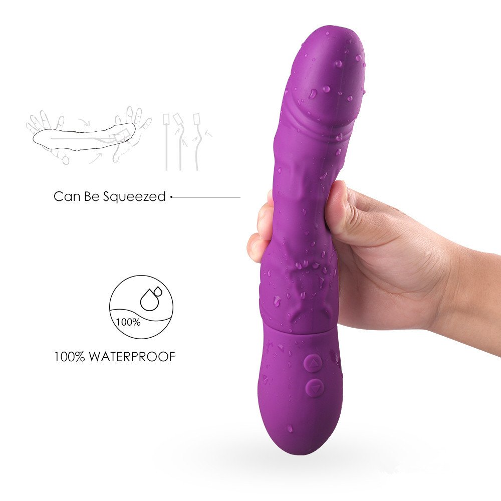 APRIL 14TH USB Charging Massager - Waterproof Rechargeable Vibrator - Realistic Silicone Dildos - 7 Stimulation Modes Quiet yet Powerful -Best Sex Toys for Women -Discreet Packaging,Purple,9.8 Ounces