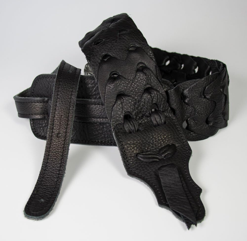 Hand Linked Glove Leather Guitar Strap