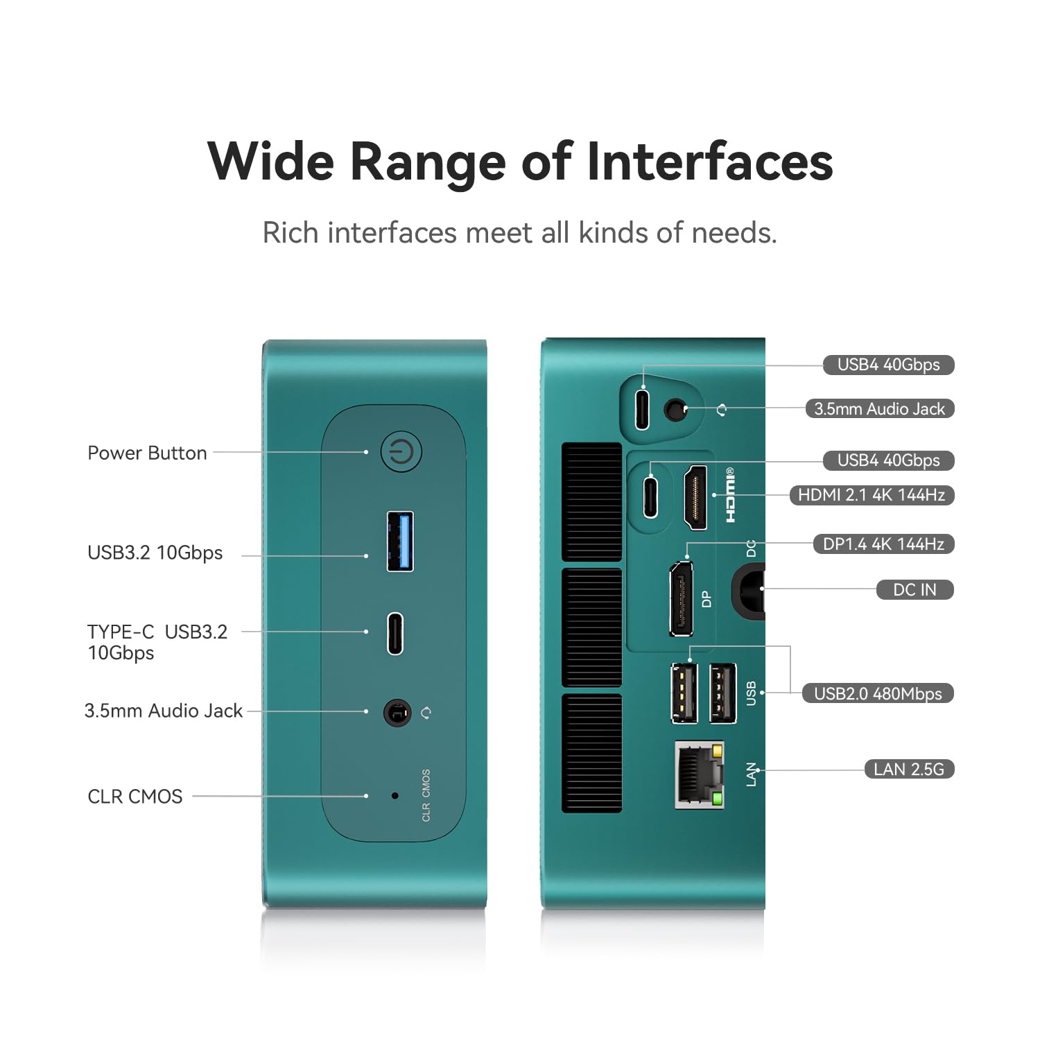 Beelink SER6 Max Mini PC, AMD Ryzen 7 7735HS (8C/16T, Up to 4.75GHz), 32G DDR5 1TB PCIe4.0 SSD, Radeon 680M Mini Gaming PC Supports 4K@144Hz Quad Output/HDMI2.1/USB-C/Dual USB4/WiFi6/BT5.2/2.5Gbps Lan