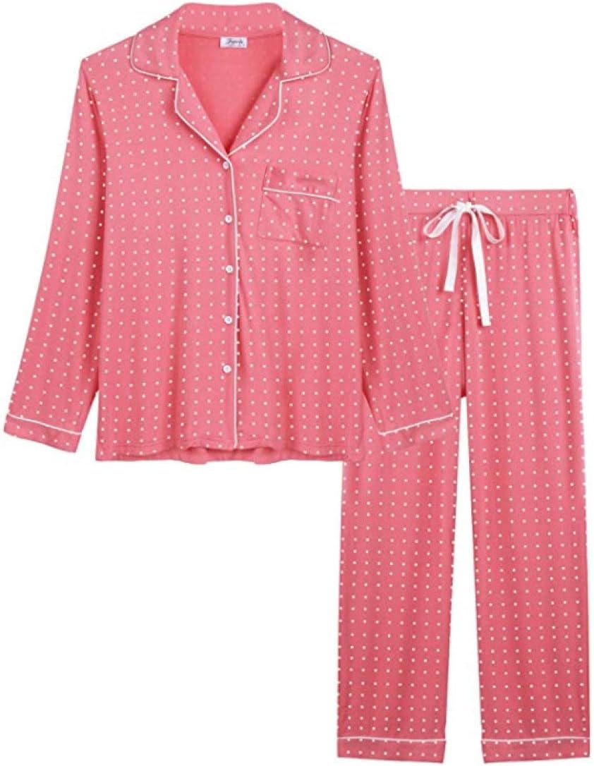 Damen Schlafanzug Lang 2-teilig - Karierter Pyjama Aus Weichem Polyester