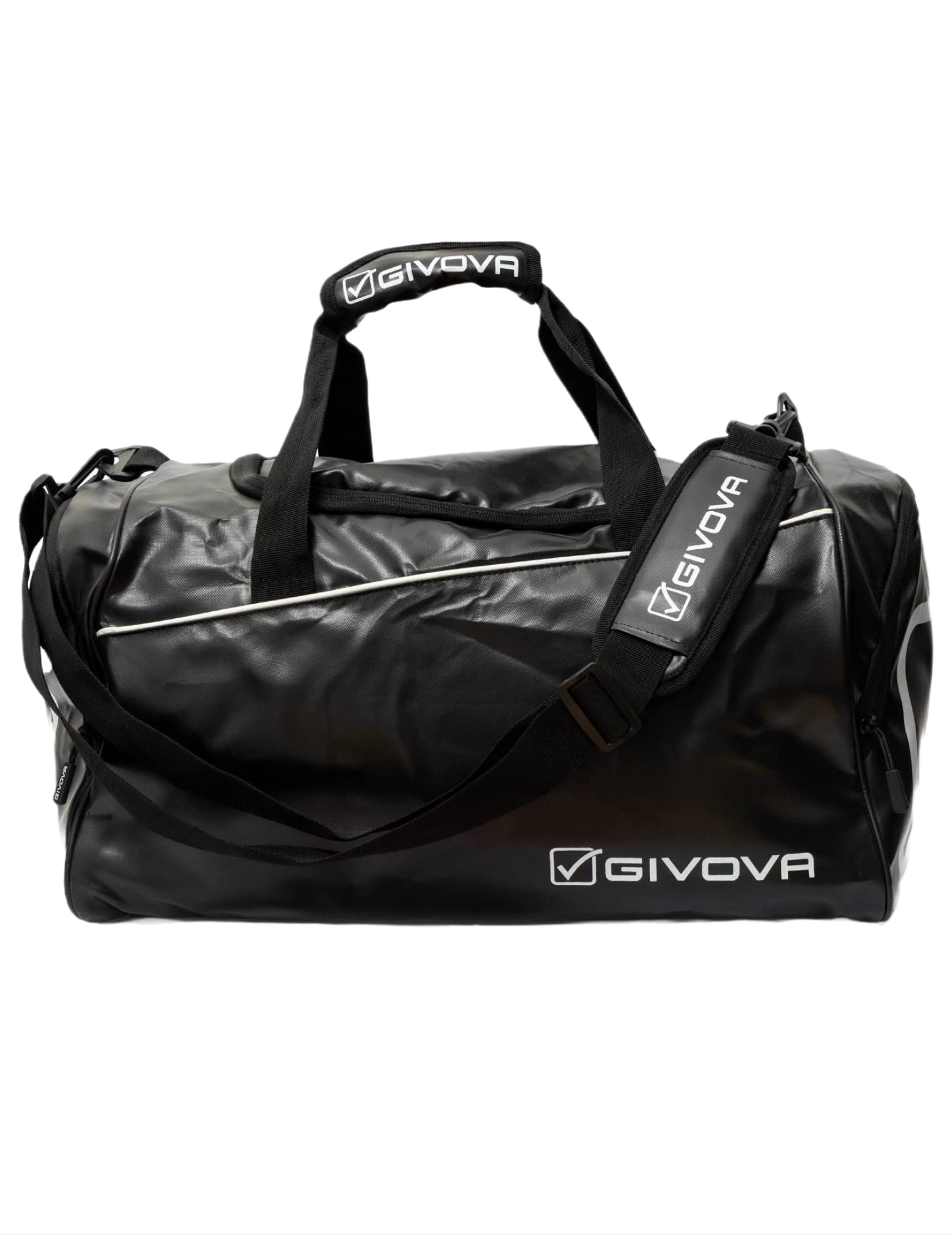Givova Trend, unisex-adult Trend Bag In Faux Leather, Black, One Size, Black, 53x23x26 cm