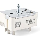 Kontrollexperten 316436001 OEM Infinite Switch Compatible with Frigidaire and Affiliated Brands Replaces Parts 316021501, 1155395, EA1145040, AH1145040, White, NT-R68C
