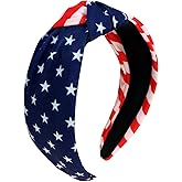4th of July Headbands Independence Day Hair Accessories for Women Patriotic Party Hair Bands USA Flag Star Band Red White and Blue Boppers American Flag Stars Hair Hoop for Parade Decoration 1 Pcs