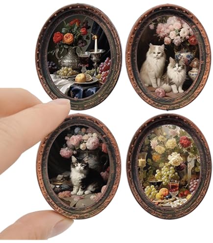 Odoria 1/12 Miniature Books 4Pcs Dollhouse Decoration Accessories, C