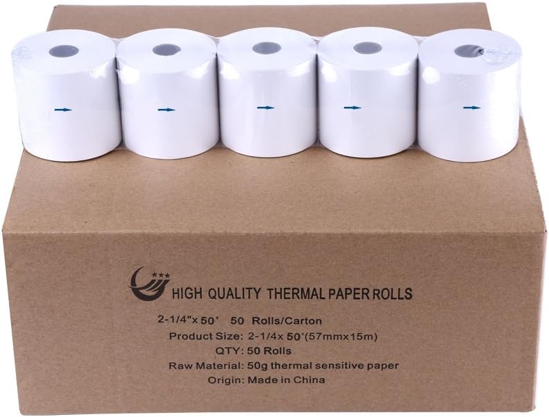 Thermal Cash Registers Paper 2 1/4" x 50' POS Receipt Paper