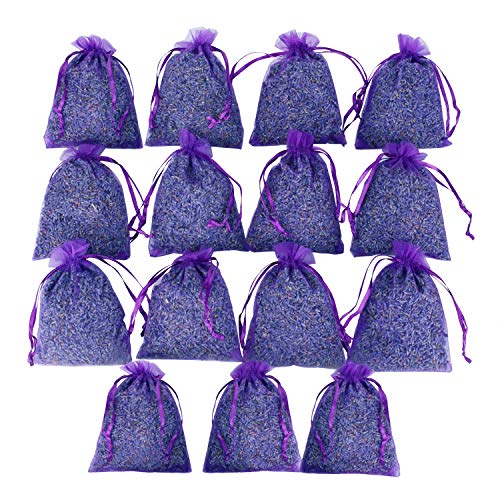 image for D'vine Dev 15 Packs of French Dried Lavender Flower Sachets Bag - Lave